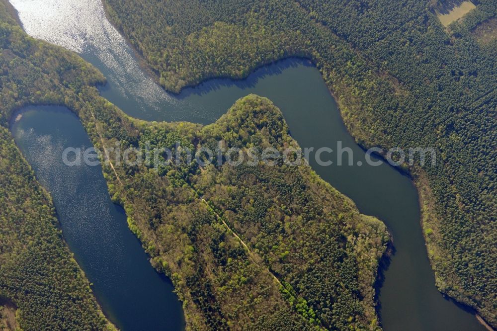 Groß Dölln from above - Site of the former Carinhall- property in the ...