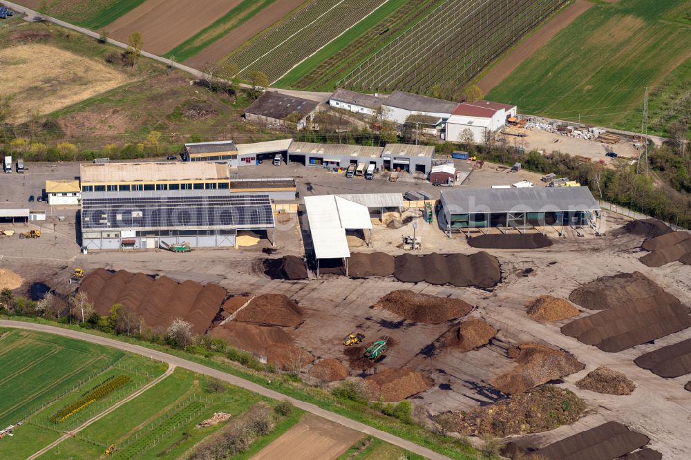 Aerial photograph Appenweier - Recycling of OCO H. Weber GmbH & Co. KG in Appenweier in the state Baden-Wurttemberg, Germany