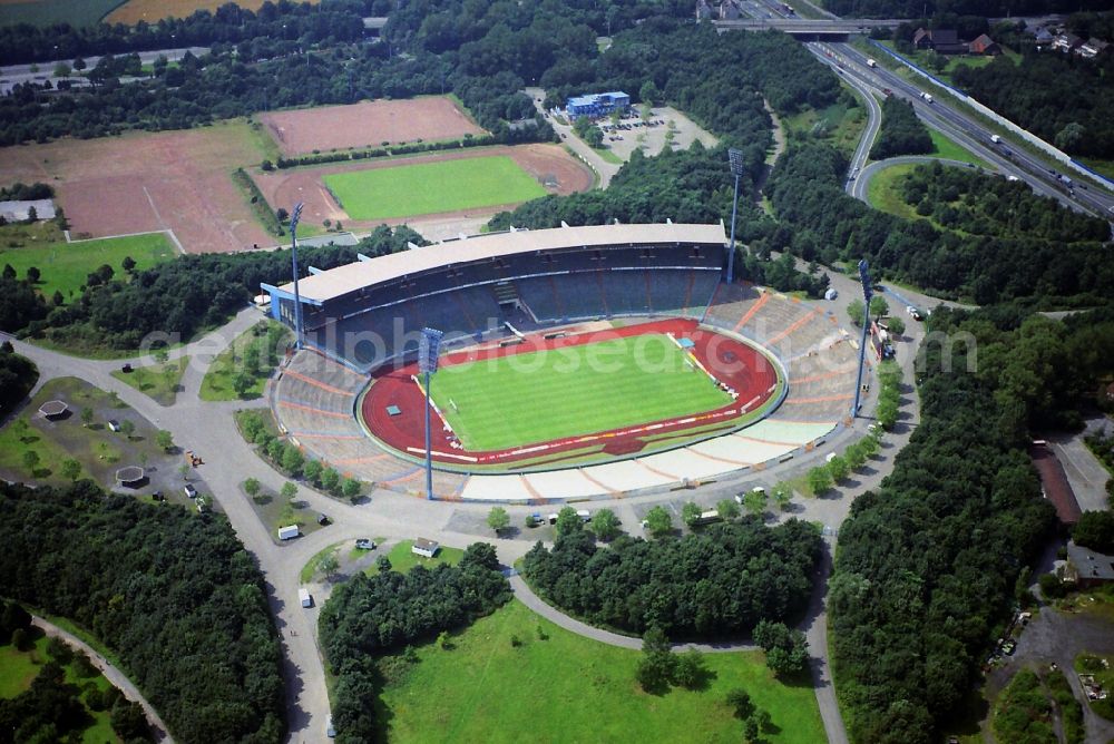 Aerial image Gelsenkirchen - Site of the old Park stadium in Gelsenkirchen in North Rhine-Westphalia