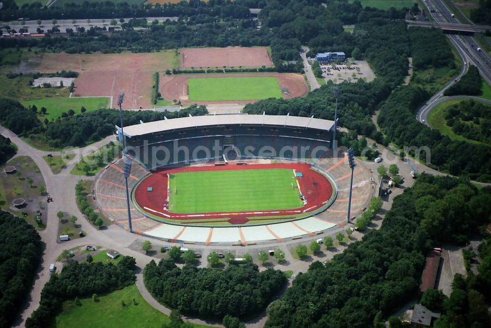 Aerial photograph Gelsenkirchen - Site of the old Park stadium in Gelsenkirchen in North Rhine-Westphalia