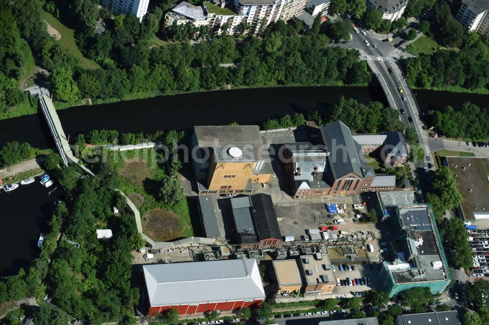 Aerial photograph Berlin - Site of the substation for voltage conversion and electrical power supply Steglitz an der Birkbuschstrasse in Berlin