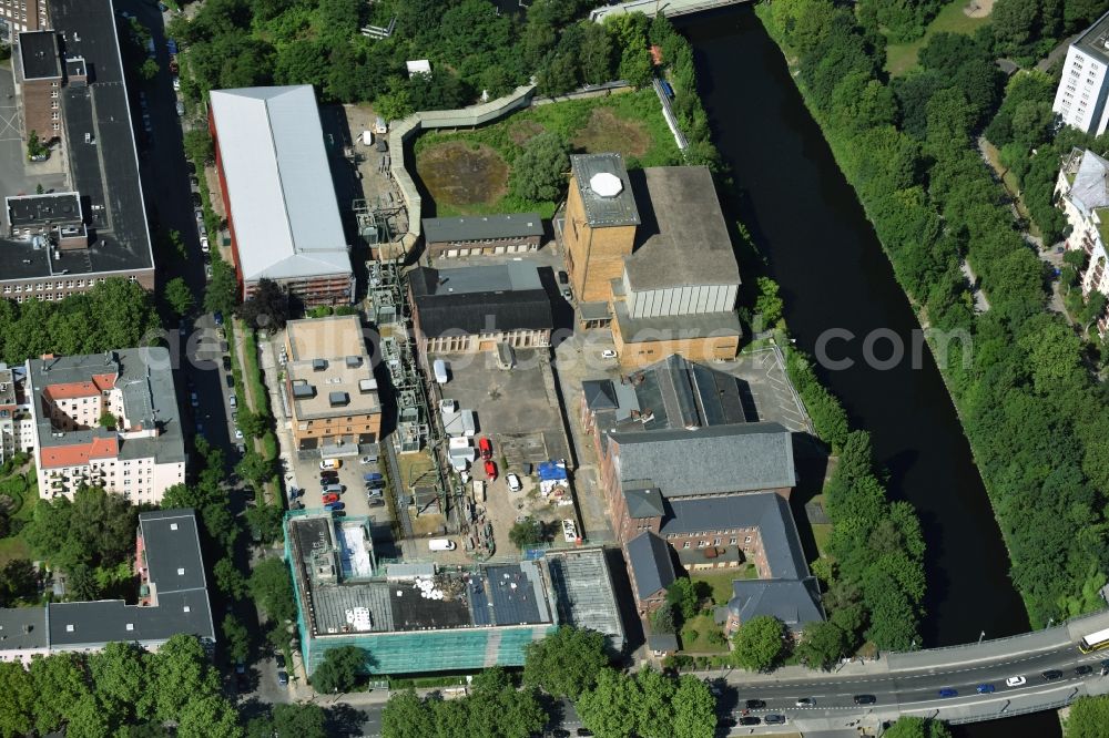 Aerial photograph Berlin - Site of the substation for voltage conversion and electrical power supply Steglitz an der Birkbuschstrasse in Berlin