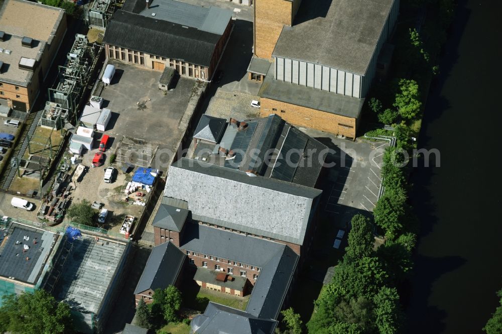 Aerial photograph Berlin - Site of the substation for voltage conversion and electrical power supply Steglitz an der Birkbuschstrasse in Berlin