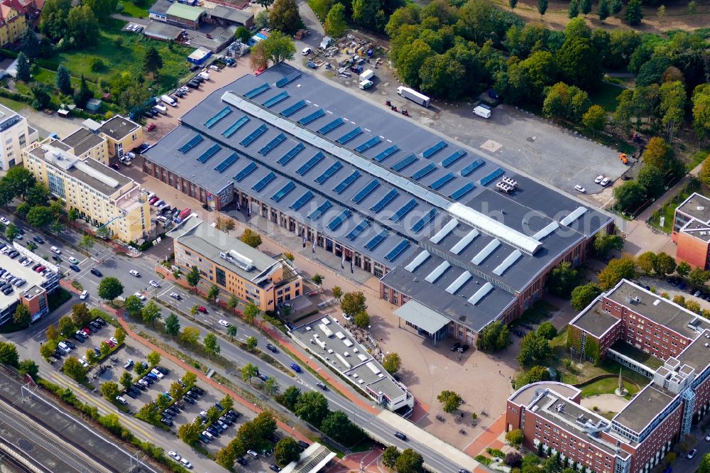 Aerial photograph Göttingen - Event and music-concert grounds of the Arena Lokhalle in Goettingen in the state Lower Saxony, Germany