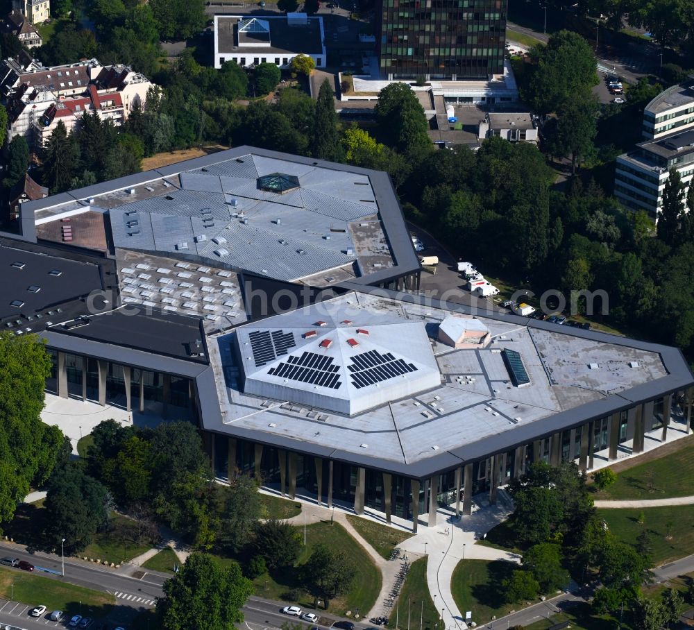 Aerial image Strasbourg - Straßburg - Event and music-concert grounds of the Arena Palais de la Musique et of Congres (P.M.C.) in Strasbourg in Grand Est, France