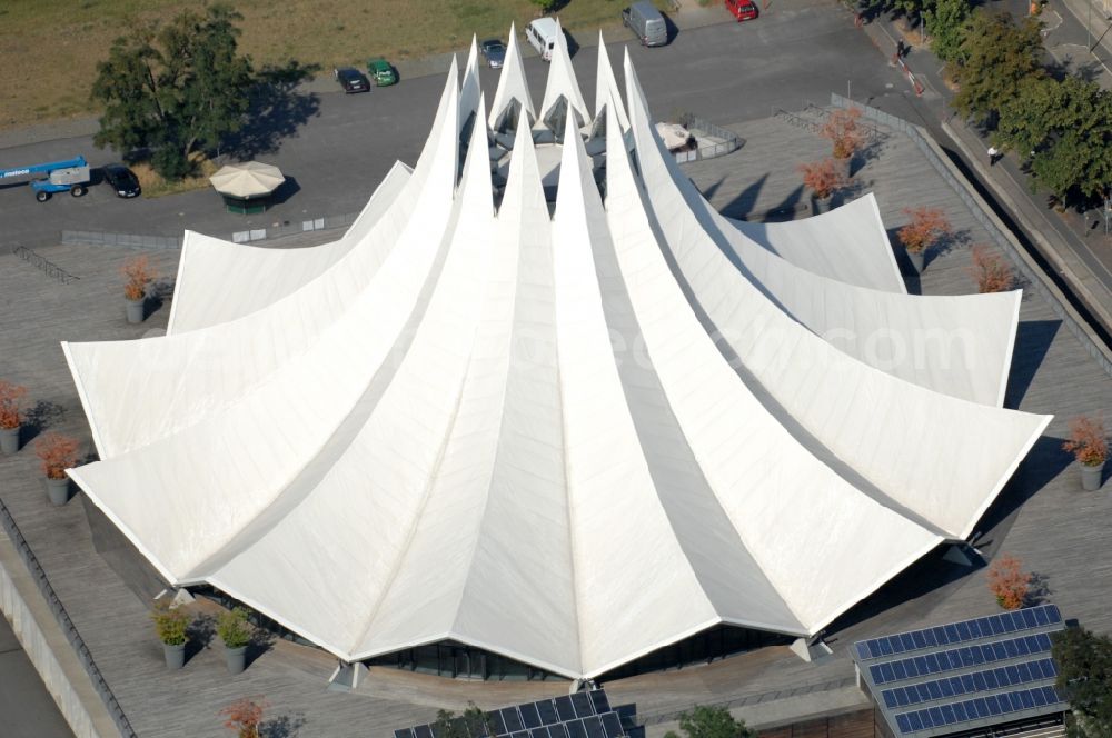 Berlin from above - Event and music-concert grounds of the Arena Tempodrom on Moeckernstrasse in the district Kreuzberg in Berlin, Germany