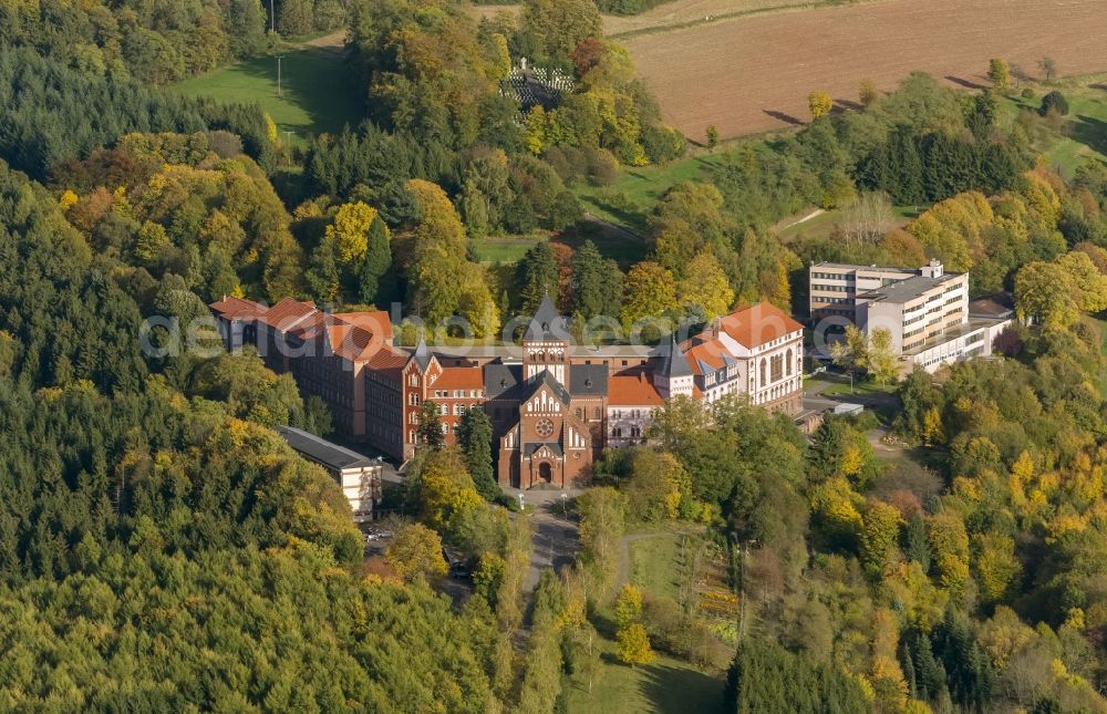 Aerial image Sankt Wendel - Grounds of the Arnold Janssen Gymnasium at the mission house street in Sankt Wendel in Saarland