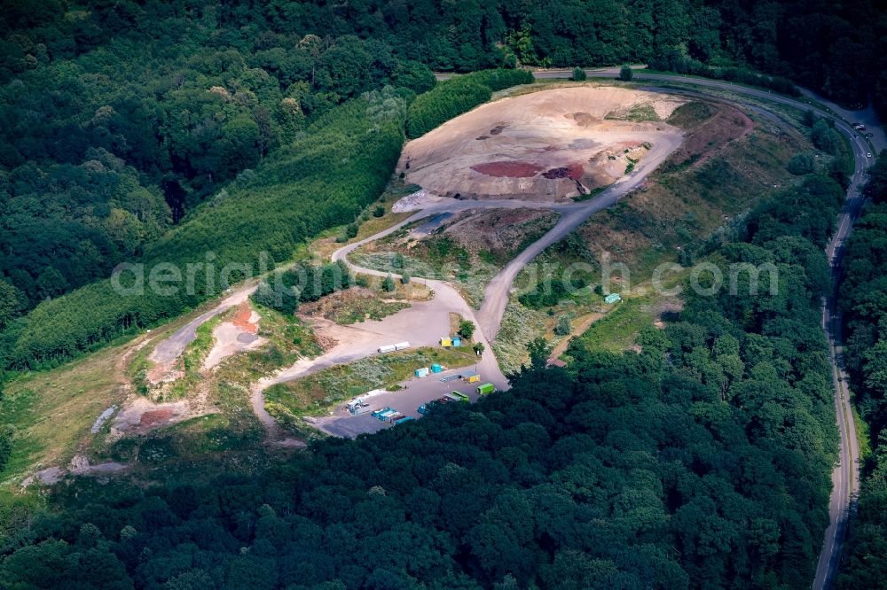 Aerial image Offenburg - Site of heaped landfill in Offenburg in the state Baden-Wuerttemberg, Germany