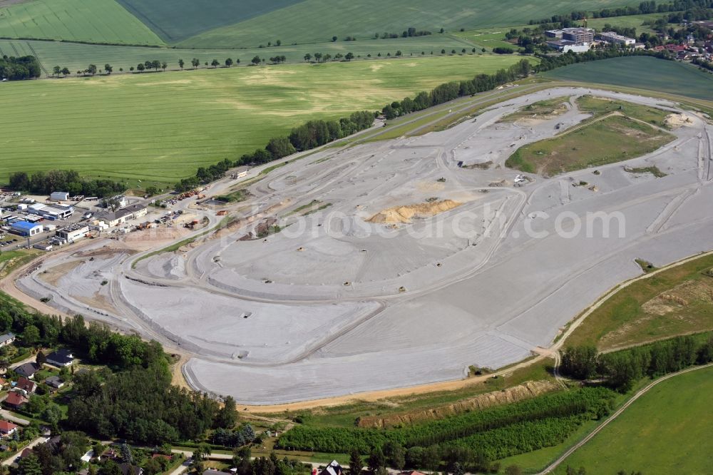 Aerial photograph Schwanebeck - Site of heaped landfill in Schwanebeck in the state Brandenburg, Germany