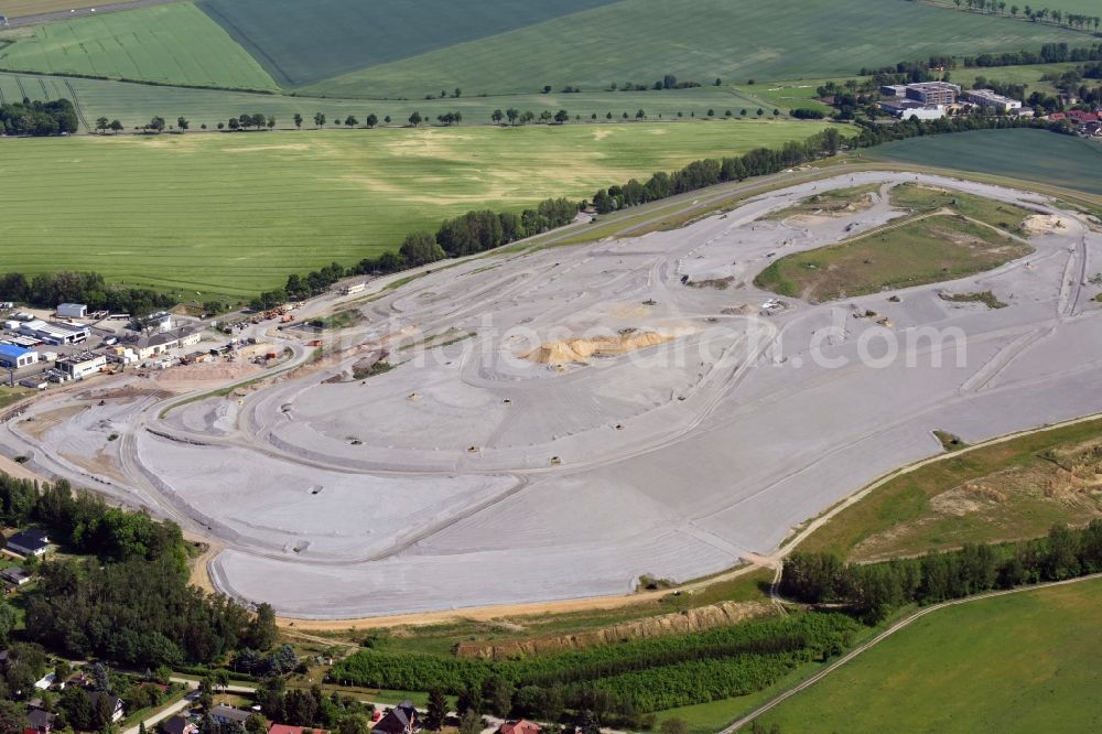 Aerial photograph Schwanebeck - Site of heaped landfill in Schwanebeck in the state Brandenburg, Germany