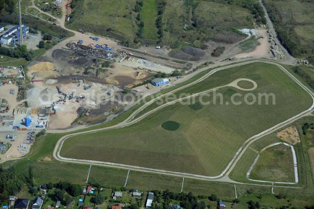 Bernau from above - Site of heaped landfill in Bernau in the state Brandenburg