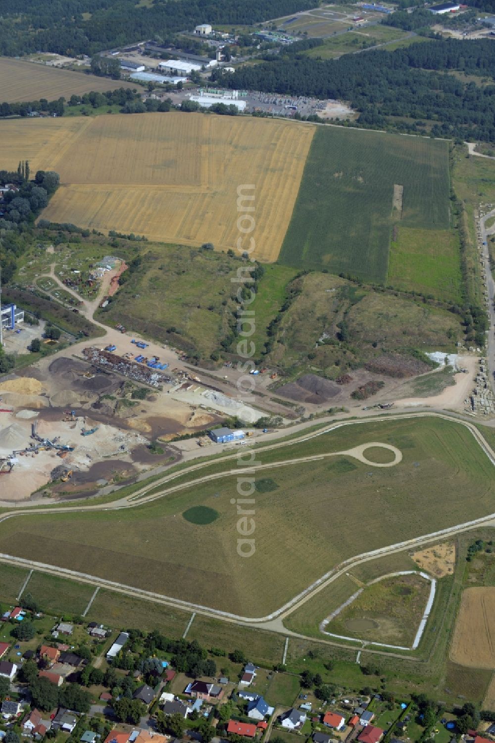 Aerial image Bernau - Site of heaped landfill in Bernau in the state Brandenburg