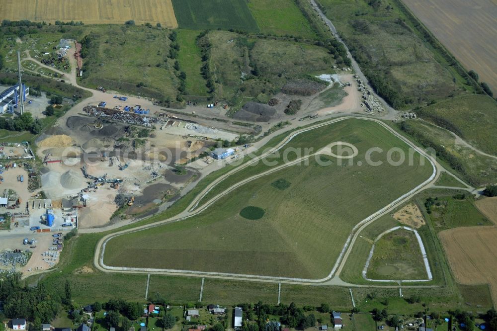 Aerial photograph Bernau - Site of heaped landfill in Bernau in the state Brandenburg