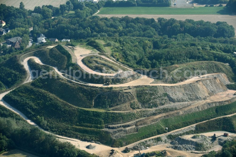 Emplede from above - Site of heaped landfill in Emplede in the state Lower Saxony