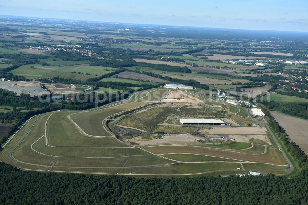 Aerial image Gallun - Site of heaped landfill in Gallun in the state Brandenburg