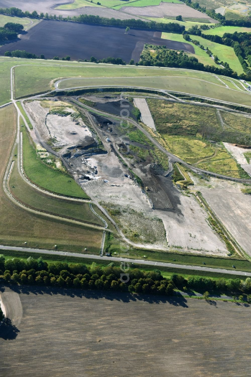 Aerial photograph Gallun - Site of heaped landfill in Gallun in the state Brandenburg