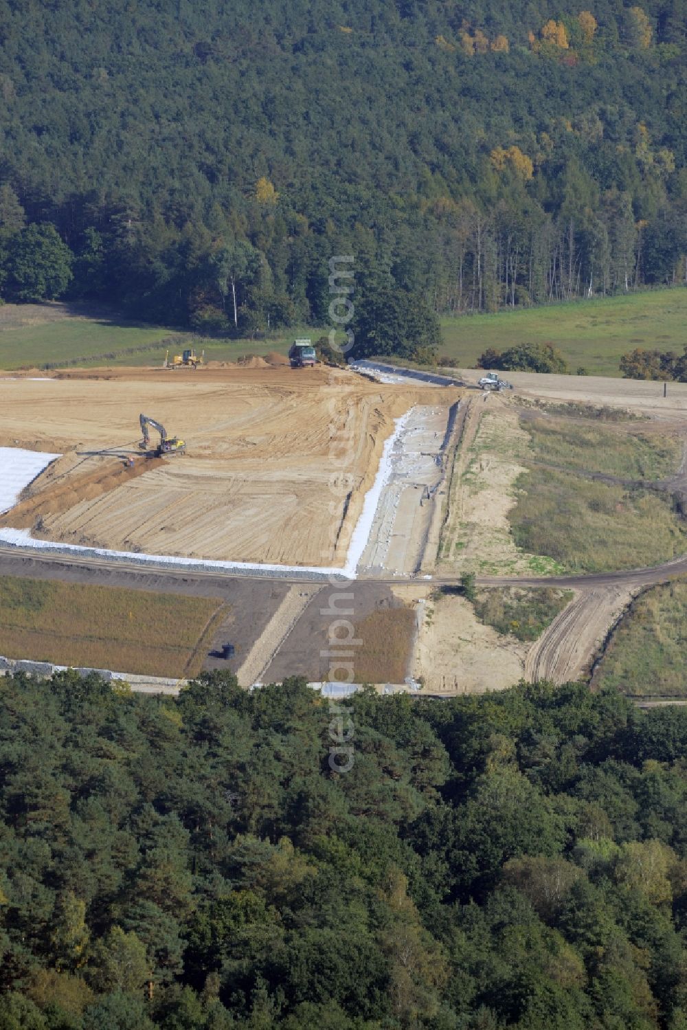 Aerial photograph Germendorf - Site of heaped landfill in Germendorf in the state Brandenburg