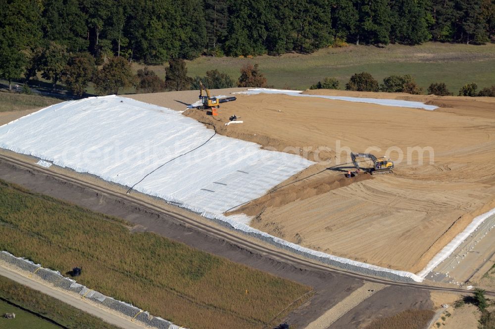 Aerial photograph Germendorf - Site of heaped landfill in Germendorf in the state Brandenburg