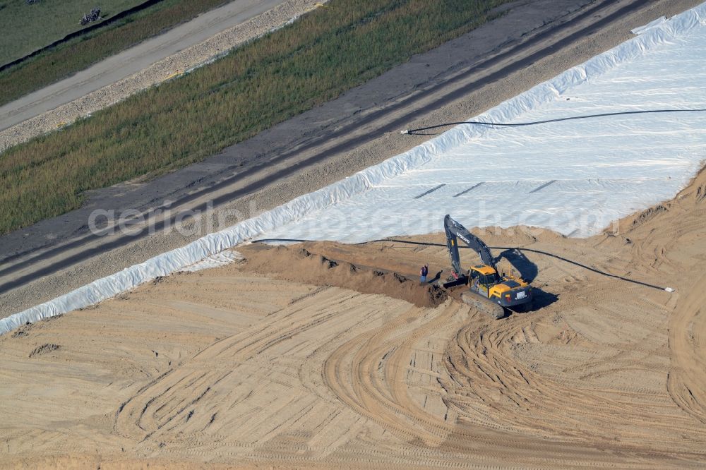 Aerial image Germendorf - Site of heaped landfill in Germendorf in the state Brandenburg