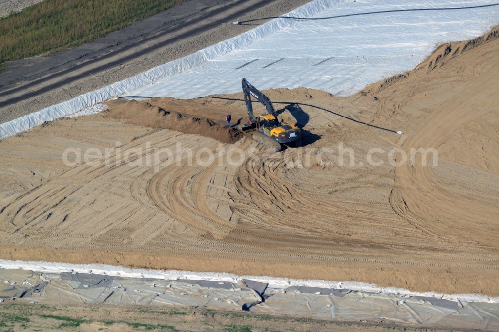 Aerial photograph Germendorf - Site of heaped landfill in Germendorf in the state Brandenburg