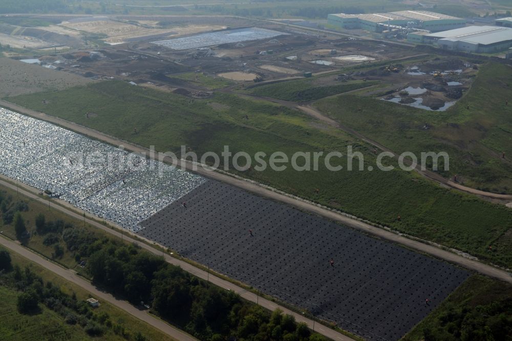 Aerial photograph Grosspösna - Site of heaped landfill of the Westsaechsische Entsorgungs- u. Verwertungsgesellschaft mbH in Grosspoesna in the state Saxony