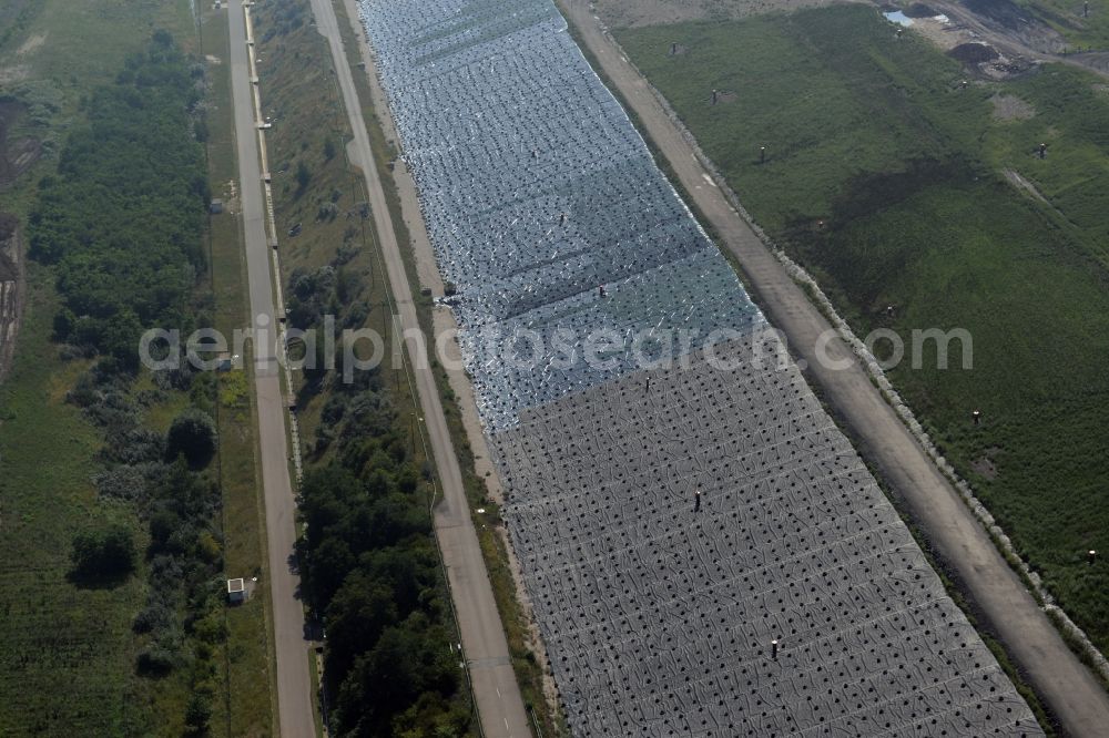 Aerial photograph Grosspösna - Site of heaped landfill of the Westsaechsische Entsorgungs- u. Verwertungsgesellschaft mbH in Grosspoesna in the state Saxony