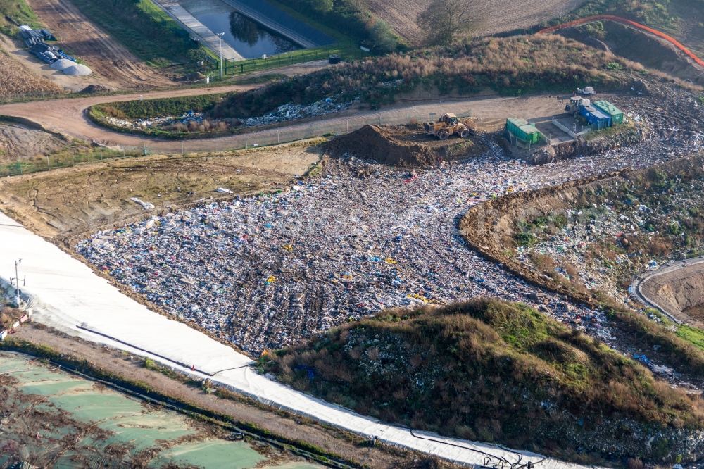 Schaffhouse-pres-Seltz from above - Site of heaped landfill in Schaffhouse-pres-Seltz in Grand Est, France