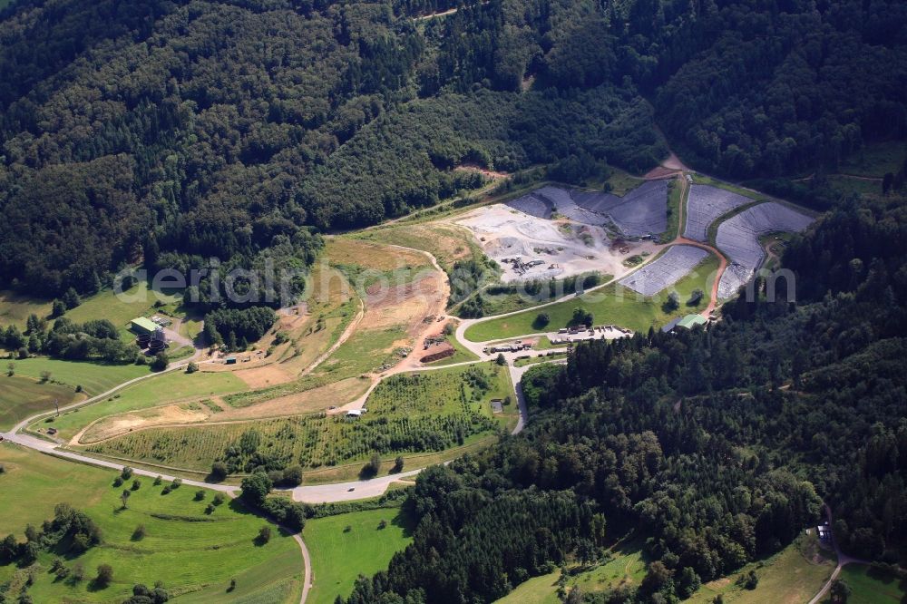 Aerial photograph Kleines Wiesental - Site of heaped landfill Scheinberg in Kleinen Wiesental in the state Baden-Wuerttemberg