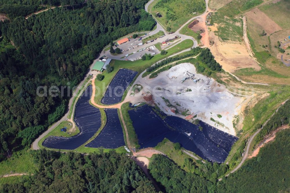 Kleines Wiesental from the bird's eye view: Site of heaped landfill Scheinberg in Kleinen Wiesental in the state Baden-Wuerttemberg