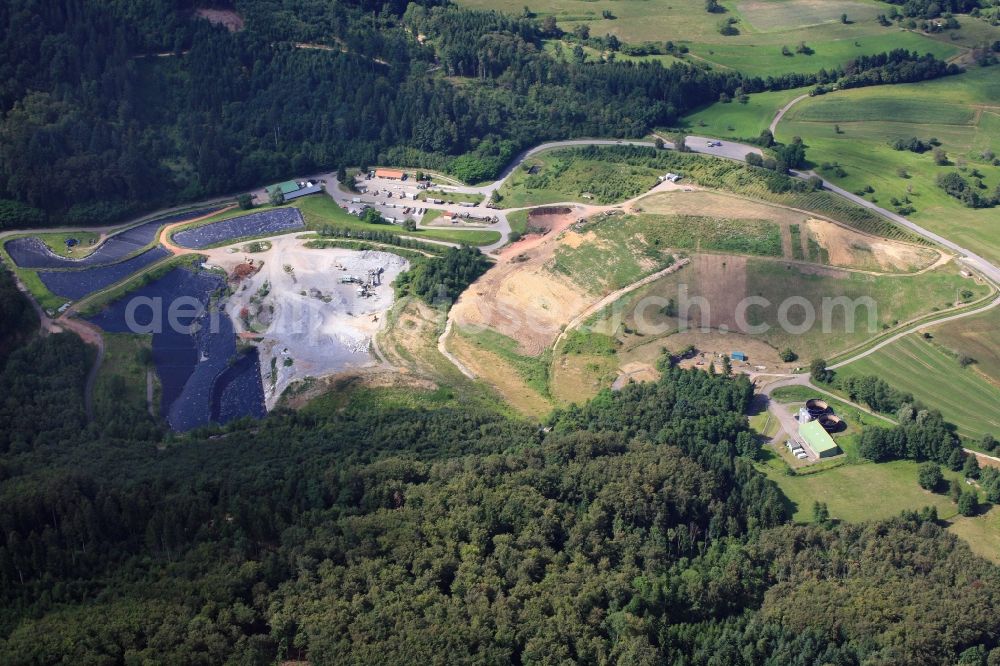 Aerial image Kleines Wiesental - Site of heaped landfill Scheinberg in Kleinen Wiesental in the state Baden-Wuerttemberg