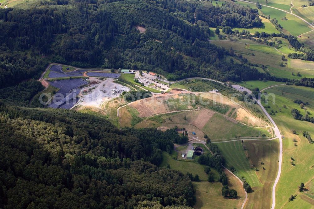 Aerial photograph Kleines Wiesental - Site of heaped landfill Scheinberg in Kleinen Wiesental in the state Baden-Wuerttemberg