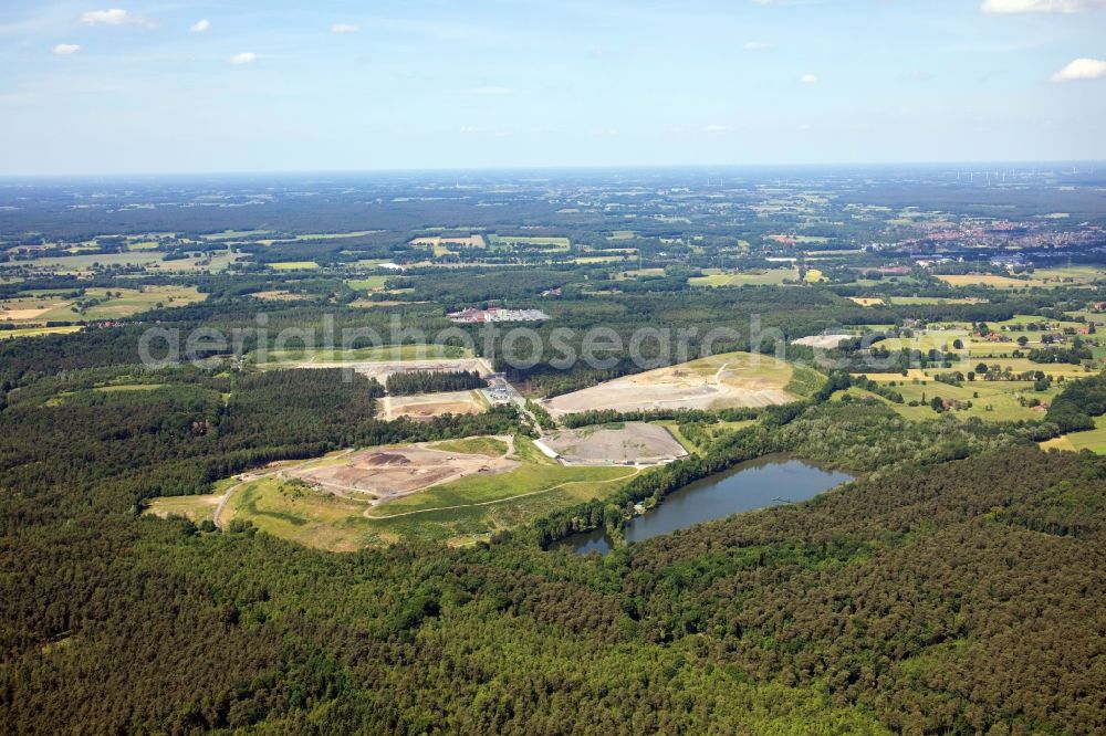 Aerial photograph Schermbeck - Site of heaped landfill of Unternehmensverbund Nottenkaemper in Schermbeck in the state North Rhine-Westphalia, Germany