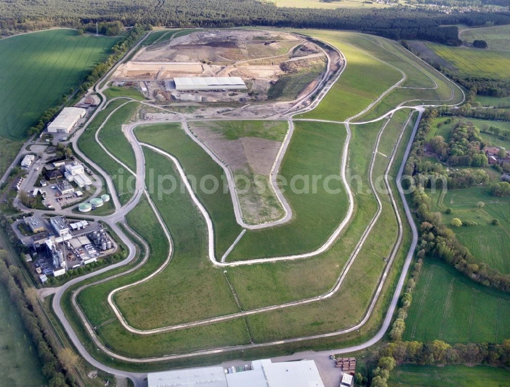 Aerial photograph Zossen - Site of heaped landfill in Zossen in the state Brandenburg