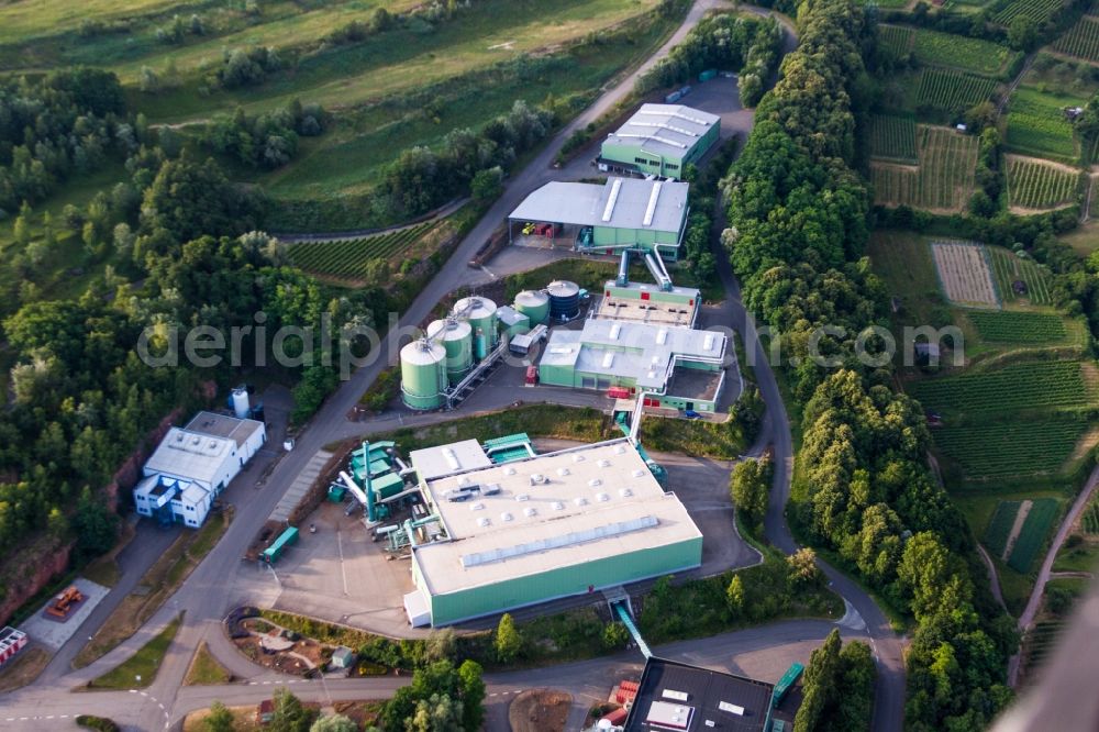 Aerial photograph Ringsheim - Site of heaped landfill of Zweckverband Abfallbehandlung Kahlenberg in Ringsheim in the state Baden-Wuerttemberg, Germany