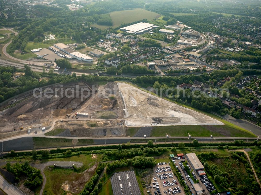 Aerial photograph Bochum - Site of heaped slag landfill Marbach in Bochum in the state North Rhine-Westphalia, Germany