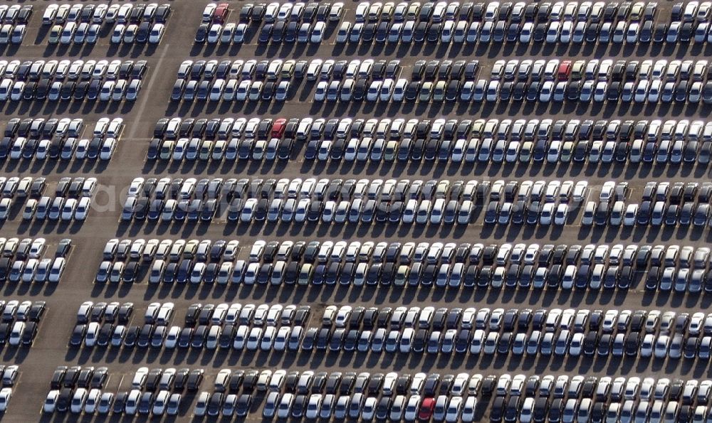 Aerial photograph Etzin - Site of the auto service center and transshipment Mosolf GmbH Etzin. The company in addition to logistics services, vehicle rental and sale, as well engineering, testing and equipment services