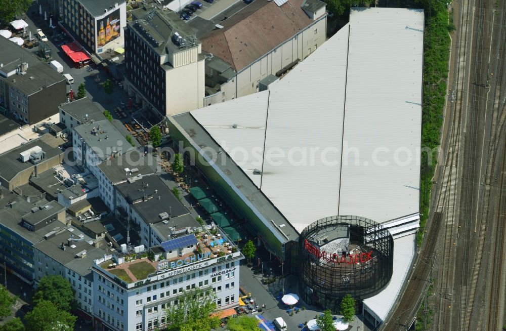 Bochum from the bird's eye view: The grounds of the Bermuda Triangle in Bochum's entertainment district with restaurants and clubs in the city