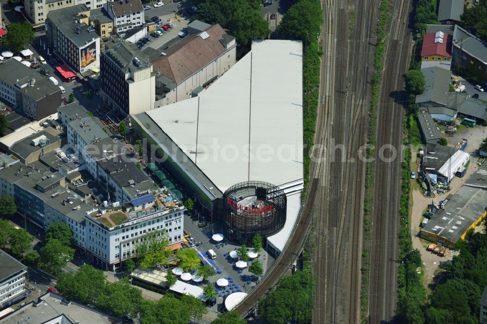 Aerial image Bochum - The grounds of the Bermuda Triangle in Bochum's entertainment district with restaurants and clubs in the city