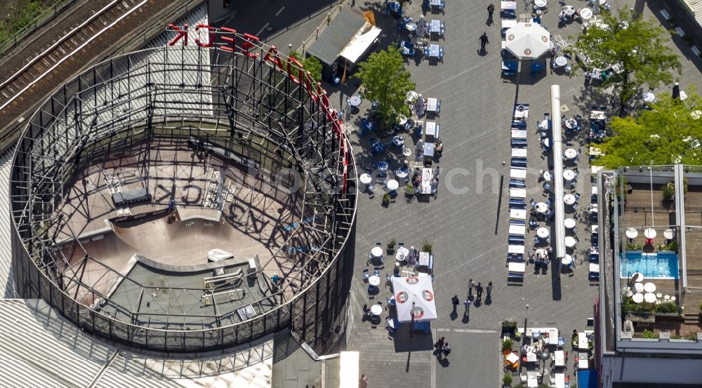 Bochum from the bird's eye view: The grounds of the Bermuda Triangle in Bochum's entertainment district with restaurants and clubs in the city