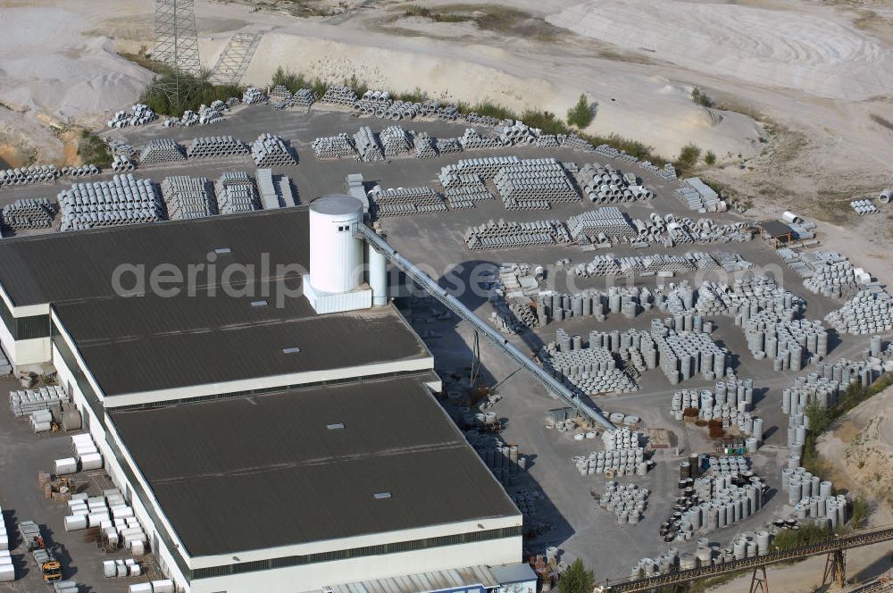 Aerial image PENIG - Blick auf das Gelände des Betonwerk Steinbach GmbH