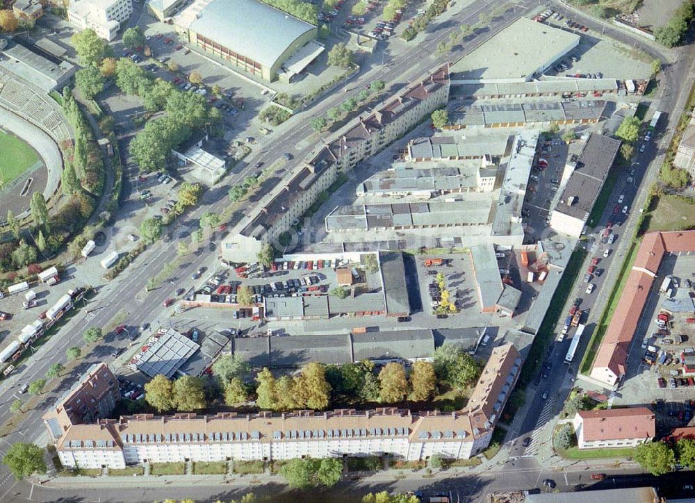 Berlin - Schöneberg from the bird's eye view: Gelände der BIG GmbH & CO an der Gotenstraße / Ecke Sachsendamm in Berlin - Schöneberg.