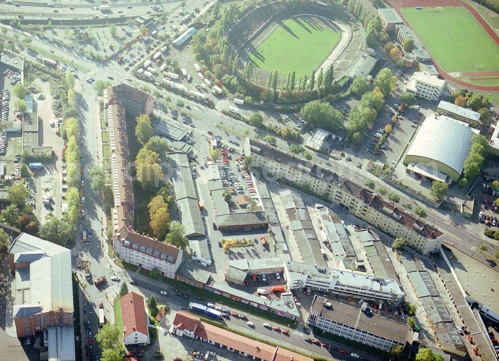 Aerial image Berlin - Schöneberg - Gelände der BIG GmbH & CO an der Gotenstraße / Ecke Sachsendamm in Berlin - Schöneberg.