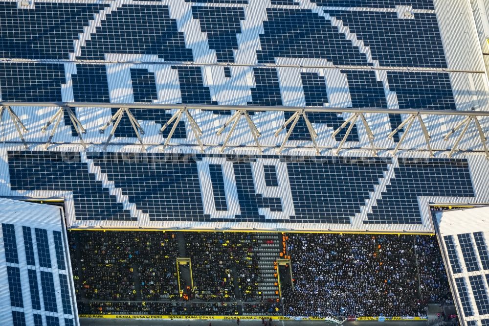 Aerial photograph Dortmund - Areal of Borusseum, the Signal Iduna Park stadium of Borussia Dortmund