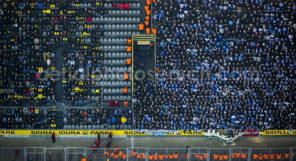 Dortmund from above - Areal of Borusseum, the Signal Iduna Park stadium of Borussia Dortmund