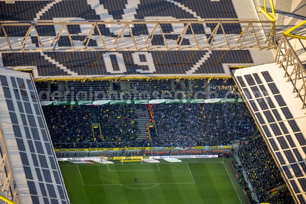 Aerial image Dortmund - Areal of Borusseum, the Signal Iduna Park stadium of Borussia Dortmund