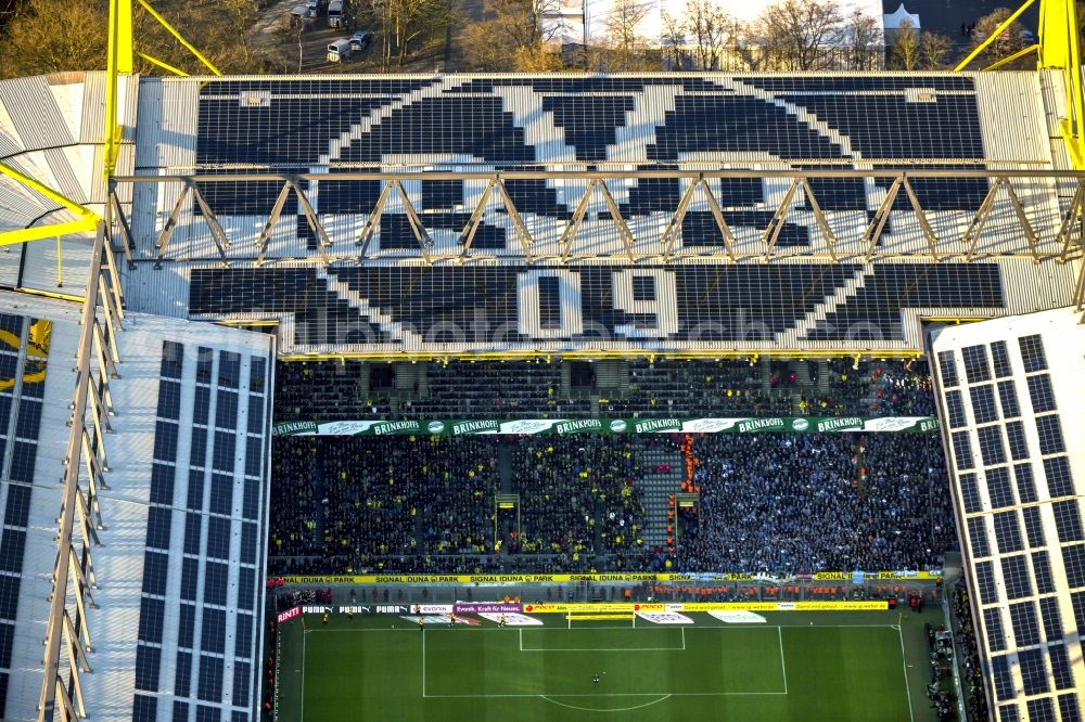 Dortmund from above - Areal of Borusseum, the Signal Iduna Park stadium of Borussia Dortmund