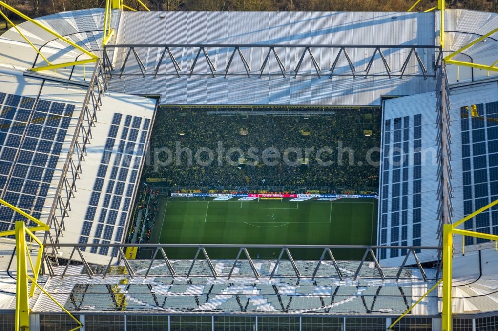 Aerial image Dortmund - Areal of Borusseum, the Signal Iduna Park stadium of Borussia Dortmund