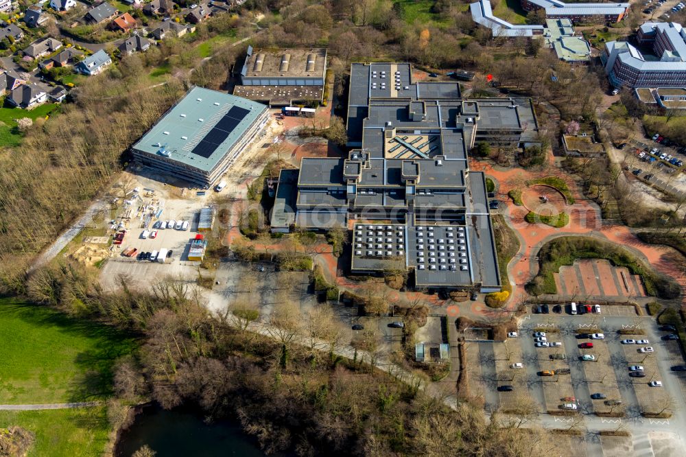 Soest from above - Grounds of the Boerde-Berufskolleg on Geschwister-Scholl-Strasse in Soest in the federal state of North Rhine-Westphalia, Germany