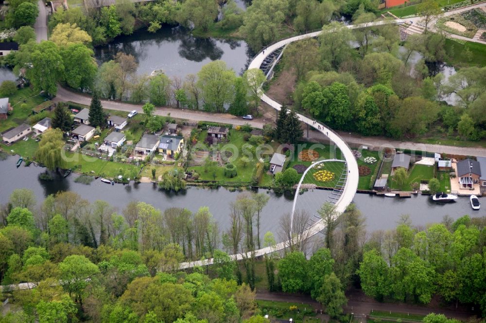 Aerial image Rathenow - Look at the grounds of the Federal horticultural show (BUGA) by 2015 in Rathenow in the German State of Brandenburg in the optics Park area. The village was already hosts the exibition Landesgartenschau (LAGA)