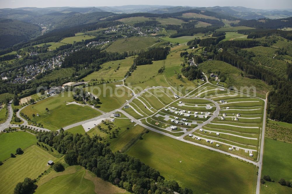 Aerial image Brilon - Site of the Camping and Leisure Park Brilon in Sauerland in North Rhine-Westphalia